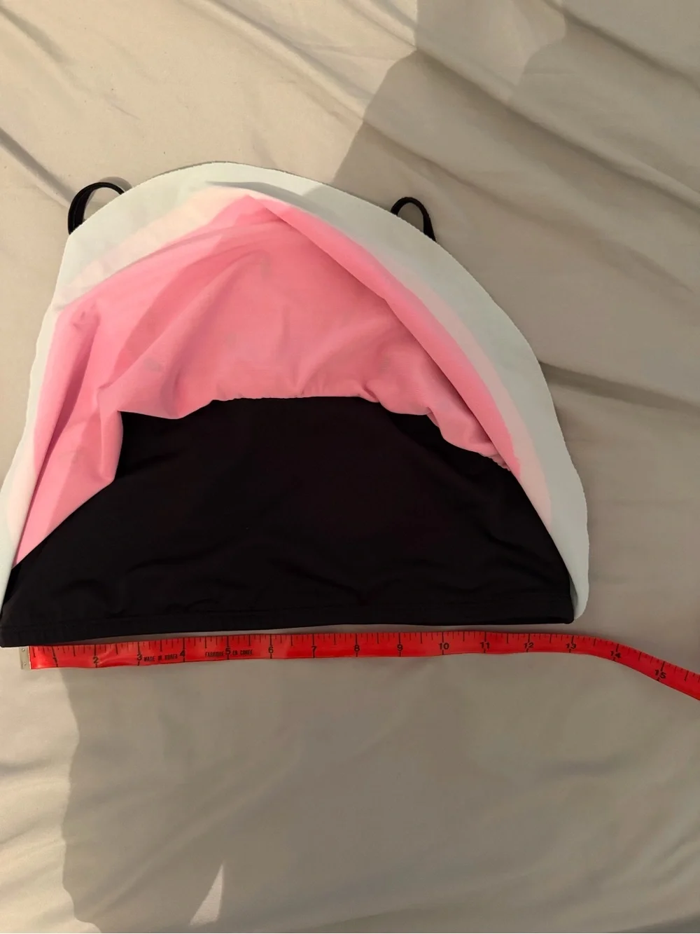 Justice Girls Pink, Aqua & Black Watermelon Bikini Swim Top